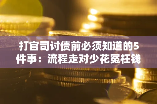 武汉打官司讨债前必须知道的5件事：流程走对少花冤枉钱