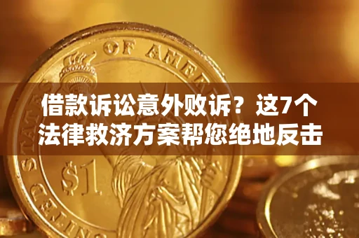 武汉借款诉讼意外败诉？这7个法律救济方案帮您绝地反击！
