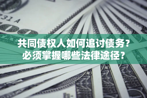 武汉共同债权人如何追讨债务？必须掌握哪些法律途径？