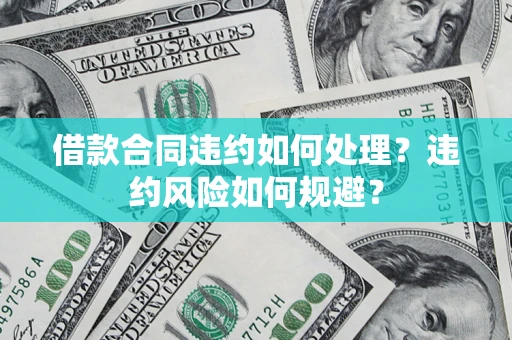 武汉借款合同违约如何处理？违约风险如何规避？