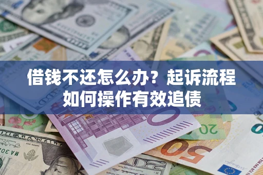 武汉借钱不还怎么办？起诉流程如何操作有效追债