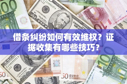 武汉借条纠纷如何有效维权？证据收集有哪些技巧？